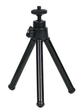 Mini Tripod Stand for Webcams with Tilting Head Black