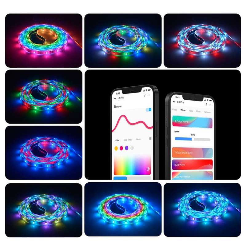 Sonoff L3 Pro RGBIC Smart LED Light Strip Kit - 5M / 16 Million Colours / Music Mode / Voice Control