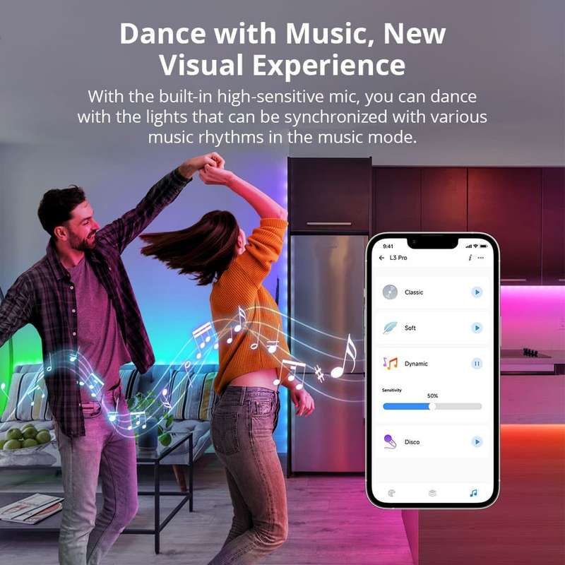 Sonoff L3 Pro RGBIC Smart LED Light Strip Kit - 5M / 16 Million Colours / Music Mode / Voice Control