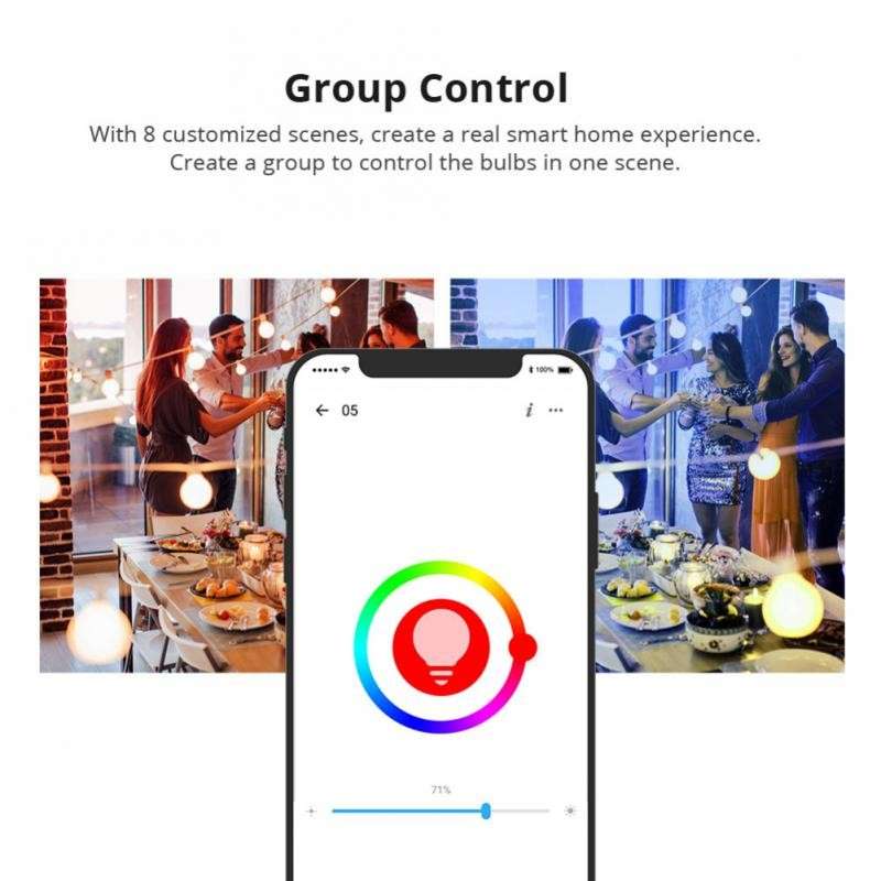Tuya Smart WiFi LED 9W Bulb E27 Multicolour RGBCW - Alexa / Google / Compatible - Smart Life App
