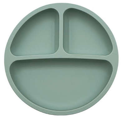 Silicone Suction Feeding Plate for Kids Blue.