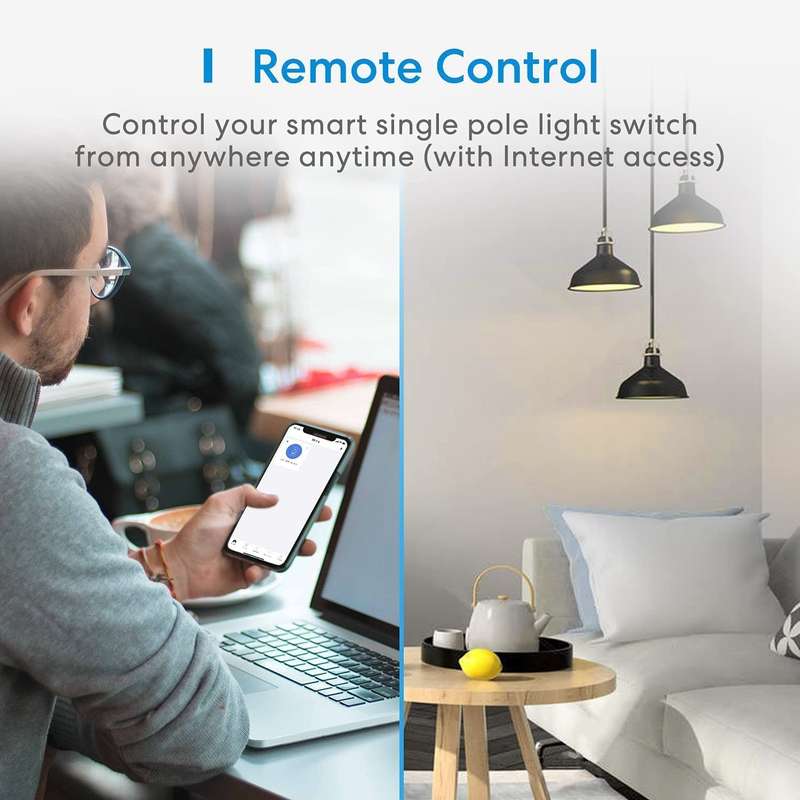 Meross Smart Wi-fi Dimmer Switch Single Pole - Neutral Wire Required / Google Assistant / HomeKit...