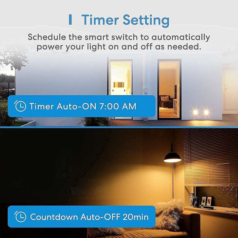 Meross Smart Wi-fi Dimmer Switch Single Pole - Neutral Wire Required / Google Assistant / HomeKit...