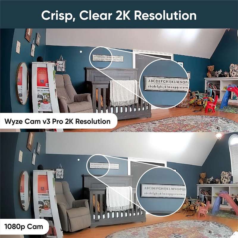 Wyze Cam v3 Pro - 2K Resolution / IP65 / Two-way Audio/ MicroSD Ready - With Edge AI