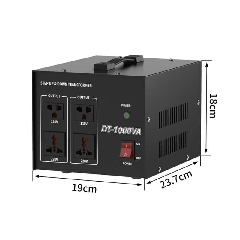 1000VA 850W Step Up & Step Down Transformer - 220V to 110V