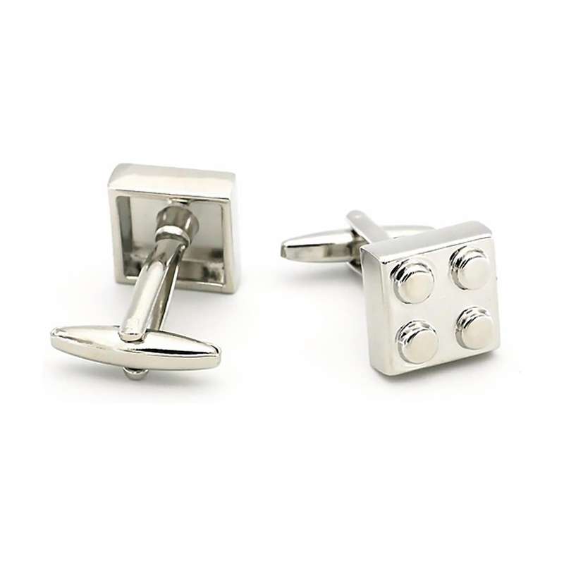 Lego Cufflinks - 1 Pair White