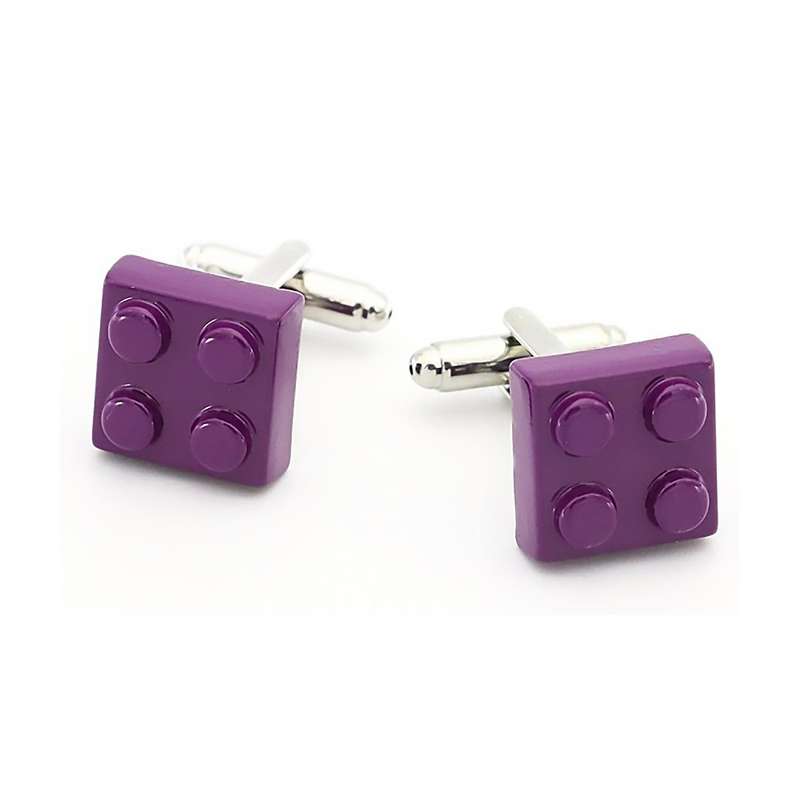 Lego Cufflinks - 1 Pair White