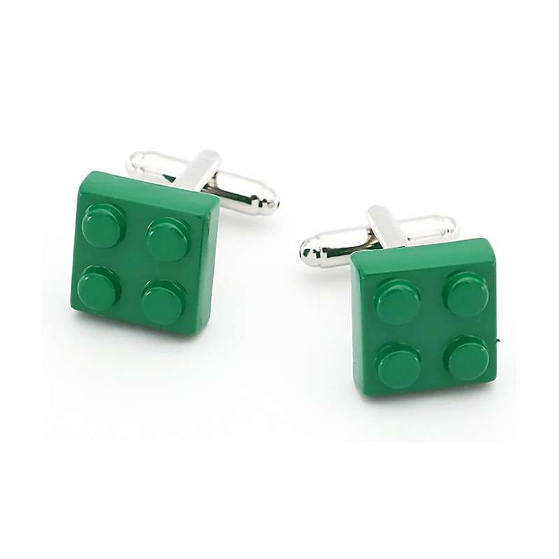 Lego Cufflinks - 1 Pair White
