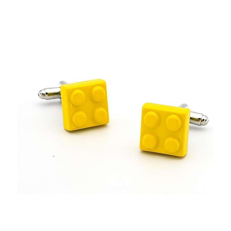 Lego Cufflinks - 1 Pair White