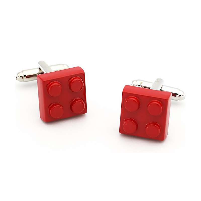 Lego Cufflinks - 1 Pair White
