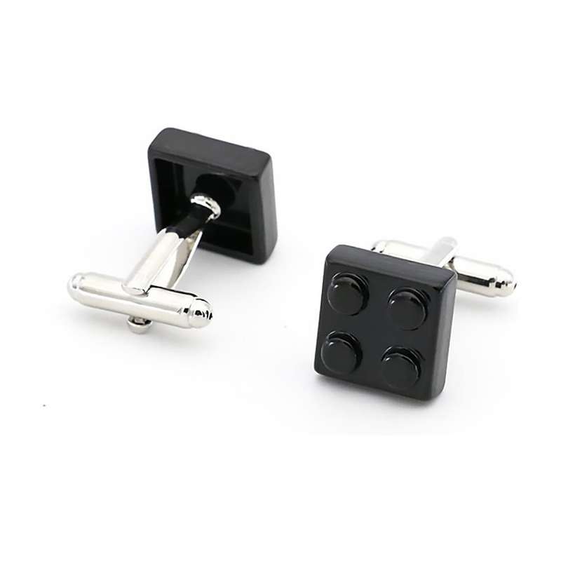 Lego Cufflinks - 1 Pair White