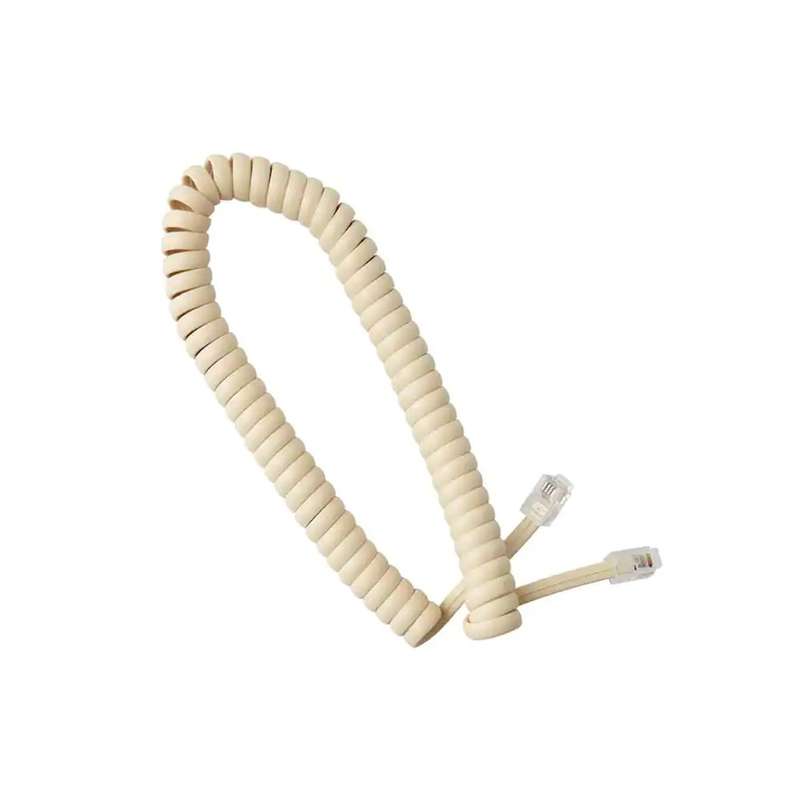 RJ9 Curly Telephone Cable Black