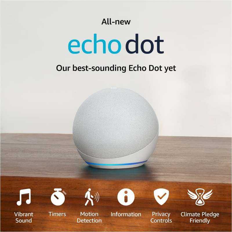 Echo Dot Smart Speaker with Alexa (5th Gen- 2022 Release) Charcoal Grey