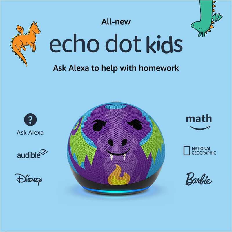 Amazon Echo Dot (5th Gen- 2022 release)  - Kids / Designed for kids- with parental controls Amazo...