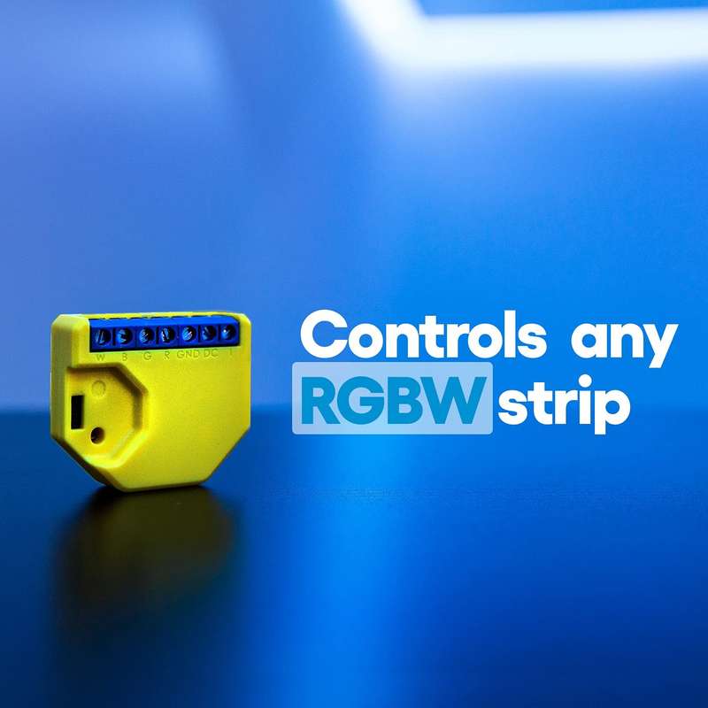 Shelly RGBW 2 Controller - Compatible with Android / iOS- Supports Alexa and Google Home