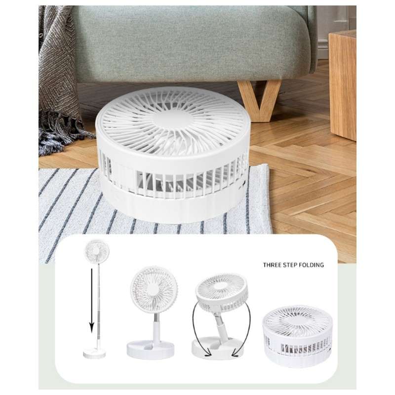 Desktop Fan - 180 Degree / 7200mAH Battery / Foldable White