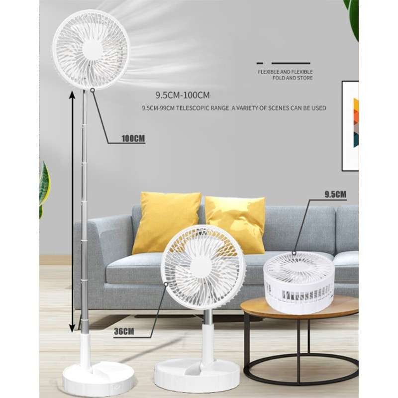 Desktop Fan - 180 Degree / 7200mAH Battery / Foldable White