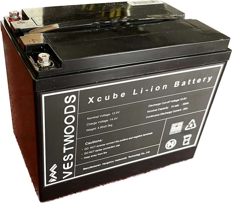 Vestwoods 50Ah 12.8V 12V Lithium-ion (LiFePO4) Battery - FIRST LIFE / 640Wh