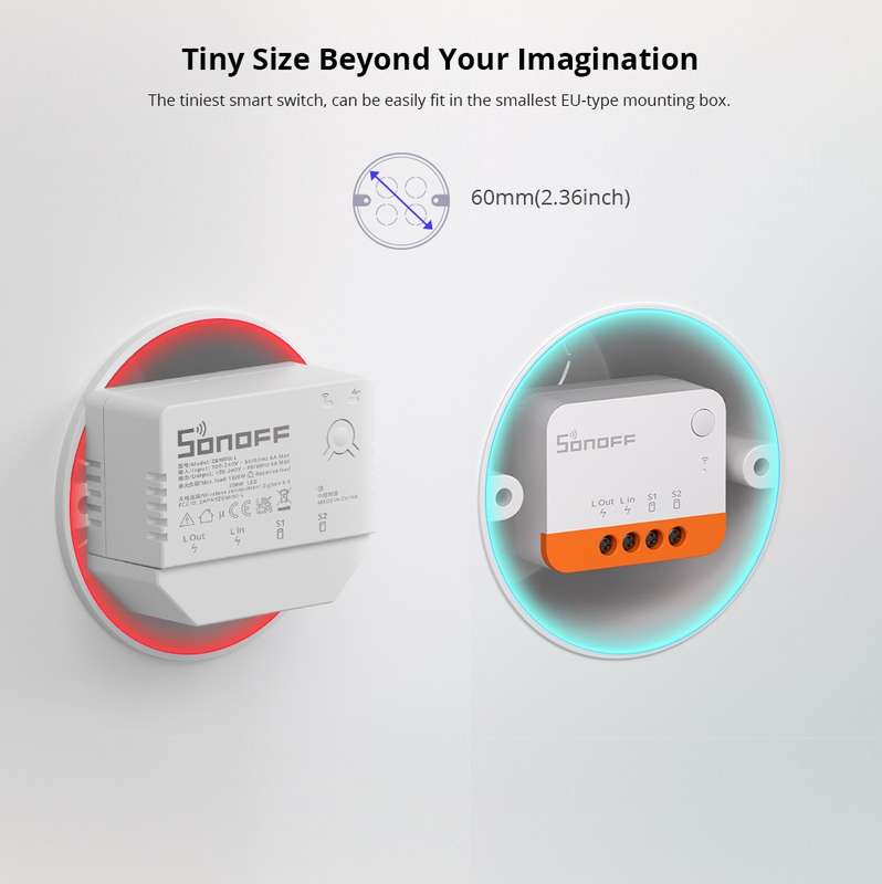 SONOFF ZBMINI-L2 - Extreme Zigbee Smart Switch (No Neutral Required) - BULK PACKAGED