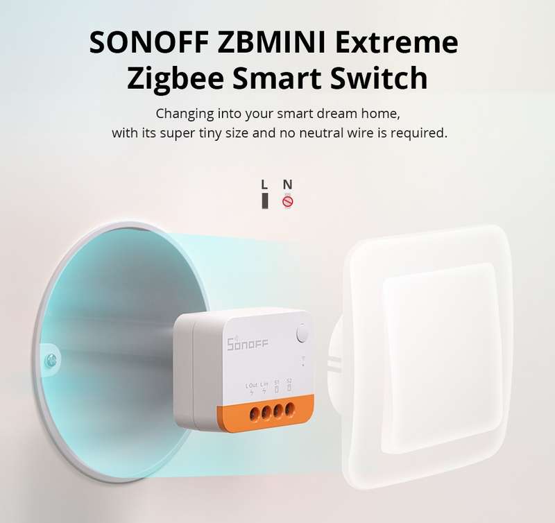 SONOFF ZBMINI-L2 - Extreme Zigbee Smart Switch (No Neutral Required) - BULK PACKAGED