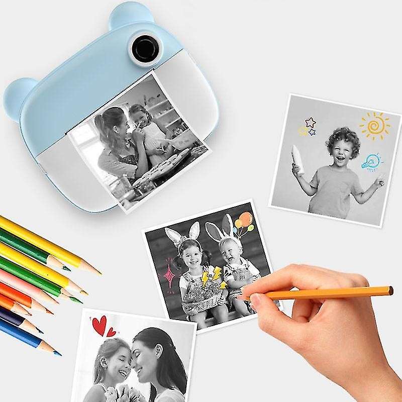 Kids Instant Print Digital Camera - 2.4 inch Screen / 24MP Light Blue