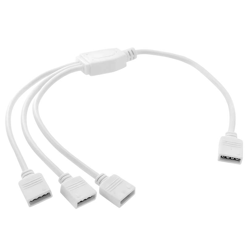 RGB LED 1 to 3 Splitter Cable - 4-Pin White
