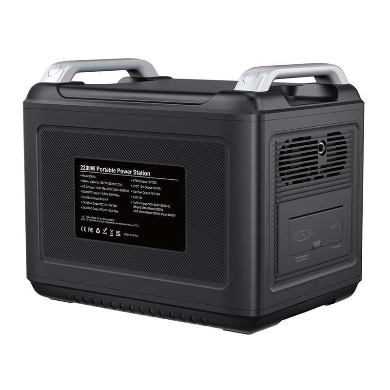 Geewiz 2200W Portable UPS Power Station Kit - 2000Wh LIFEPO4 / Pure Sine Wave / 2HR Quick Charge ...
