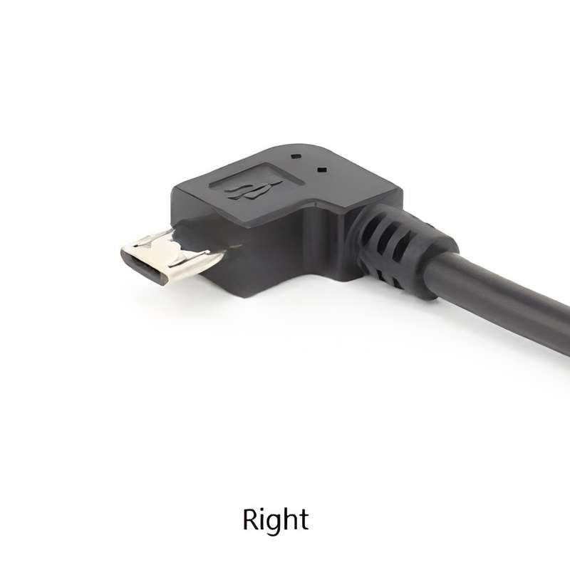90° Degree Angle Micro USB - 5P Female to 5P Male Left