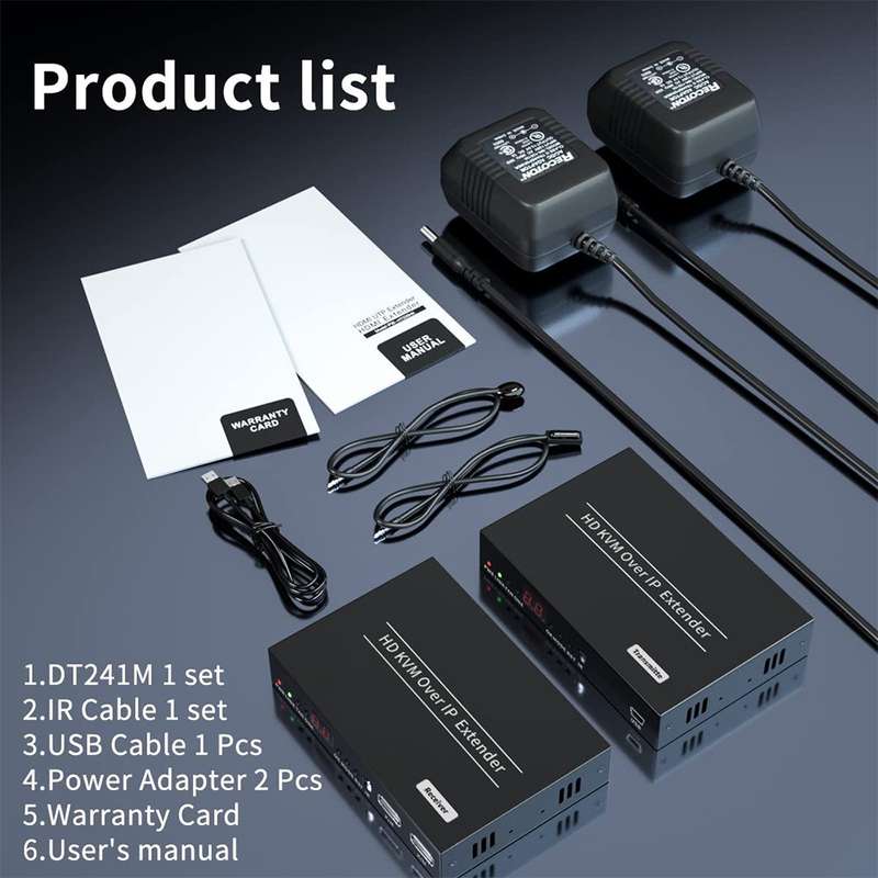 HDMI DT241M RX Receiver Over Cat5e/6 - 1080p Over IP Ethernet / 150m *Receiver Only*