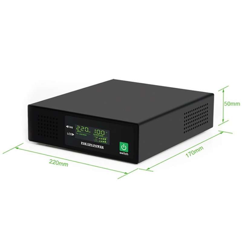 Mini UPS DC to DC (8x 12V 2x 9V) PoE Output Power Over Ethernet - 65.12Wh (17600mAH) - WITH SCREEN