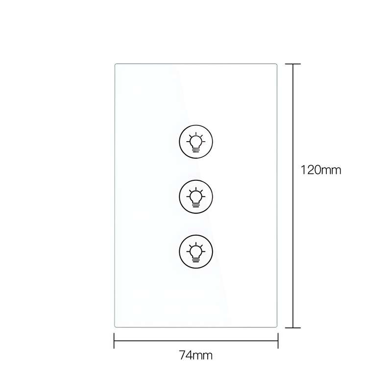 ZigBee Dimmer Light Switch (White)- 1/2/3 Gang 2 Gang