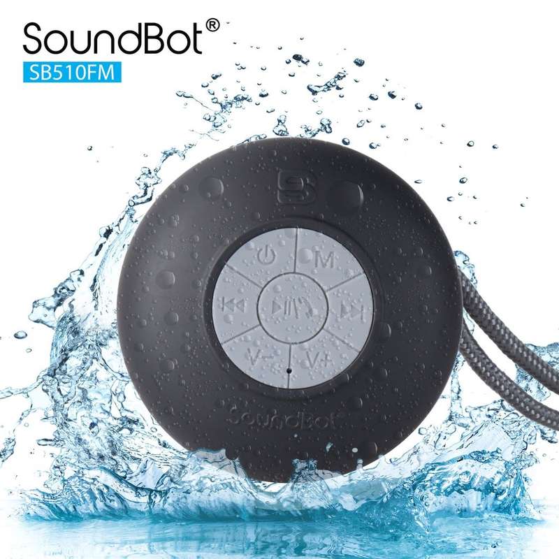 SoundBot&reg; SB510FM FM Radio Water Resistant Bluetooth Speaker with Auto-Scan Tuner  - SoundBot
