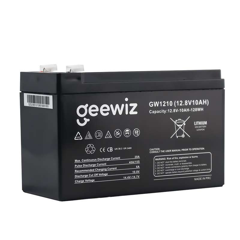 GeeWiz 1210 12V / 10Ah (up to 40A Discharge) Lithium LifePO4 Battery - compatible with Gates / Al...