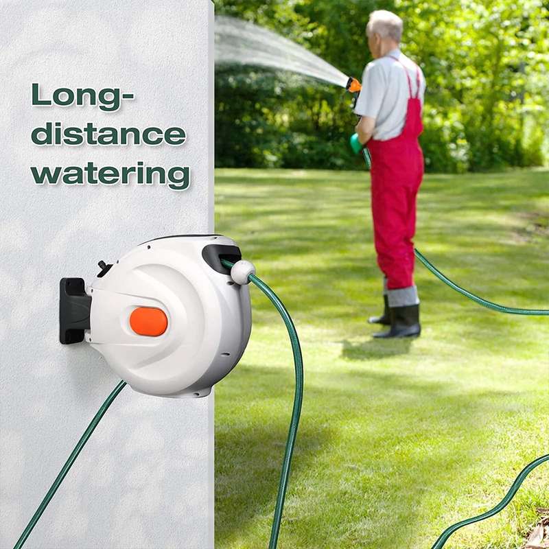 Wall-Mounted Garden Hose Pipe Reel -  A Practical and Stylish Addition to Your Garden / 10m- 20m-...