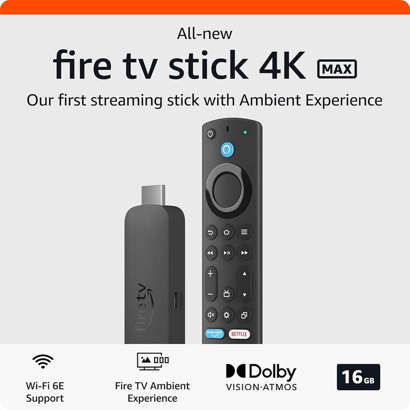 Amazon Fire TV Stick 4K Max (2023) - Enjoy smoother 4K streaming- even with multiple connected de...