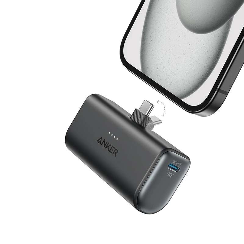 Anker Nano Power Bank - 22.5W / 5000mAh / Built-In USB-C Connector Black