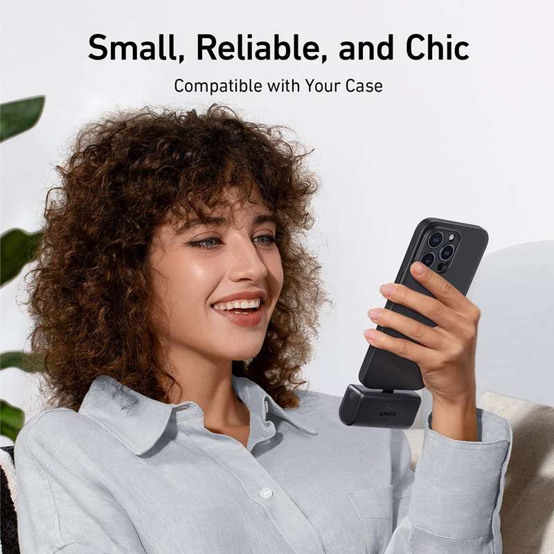 Anker Nano Power Bank - 22.5W / 5000mAh / Built-In USB-C Connector Black