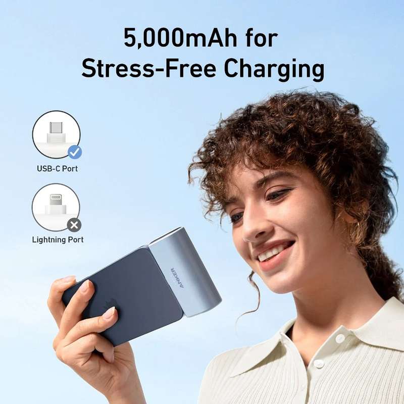 Anker Nano Power Bank - 22.5W / 5000mAh / Built-In USB-C Connector Black