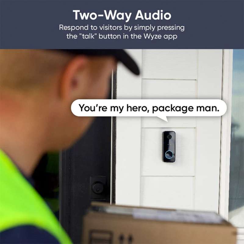 Wyze Video Doorbell v2 - 2K Protection with Local MicroSD Storage