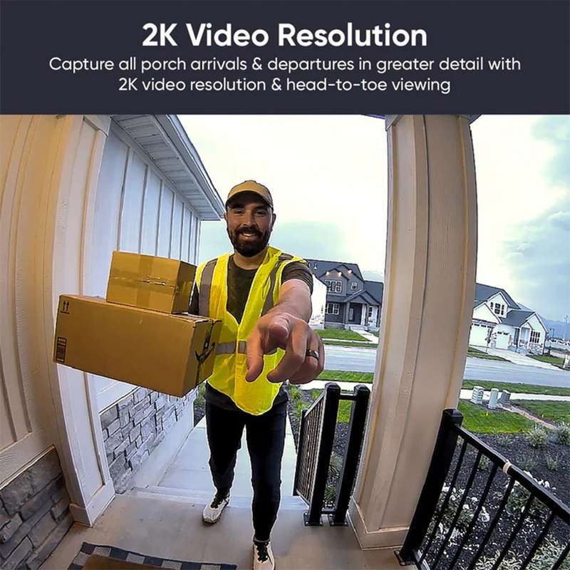 Wyze Video Doorbell v2 - 2K Protection with Local MicroSD Storage