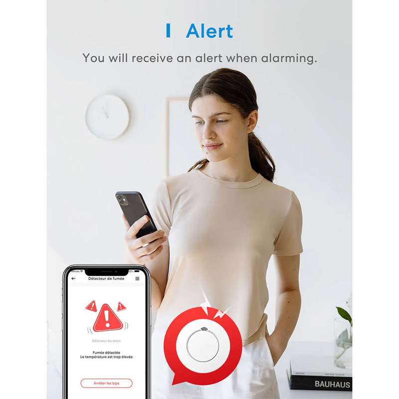 Meross Smart Smoke Alarm - works with Apple HomeKit and is compatible with SmartThings