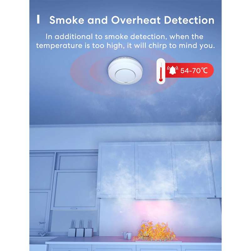 Meross Smart Smoke Alarm - works with Apple HomeKit and is compatible with SmartThings