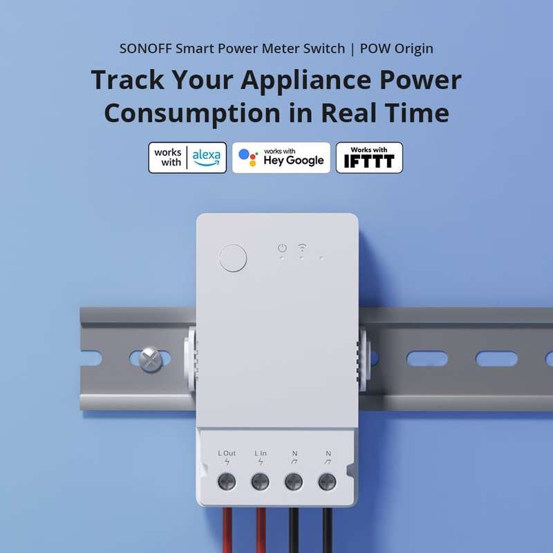 Sonoff POW R316D 16A 2500W Origin - WIFI Smart Switch with Power Consumption Measurement (Compati...