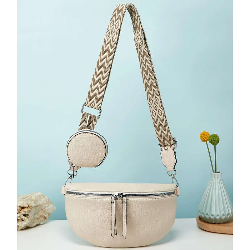 Fashionable Elegant Ladies Sling Bag - with coin purse and adjustable strap Black