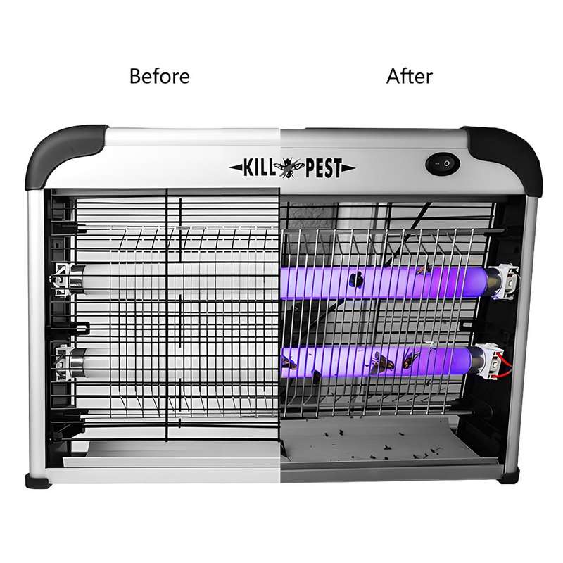 Dual-Bar UV LED Insect Zapper Trap - Double the Defense Against Flying Pests