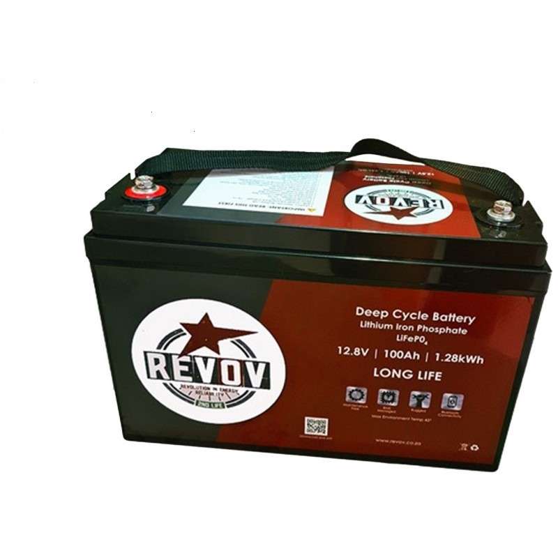 REVOV 100Ah 12.8V 12V Lithium-ion (LiFePO4) Battery - FIRST LIFE / 1.280kWh