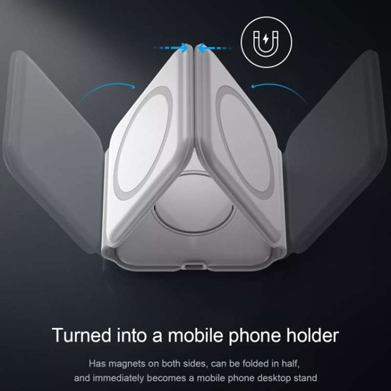3 in 1 Magnetic Wireless Charger - for Apple iPhone / Apple Watch / AirPods White