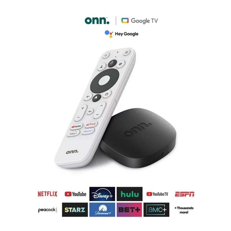 onn. Android TV Streaming Device - 4K UHD / Built-in Voice Assistant & HDMI Cable