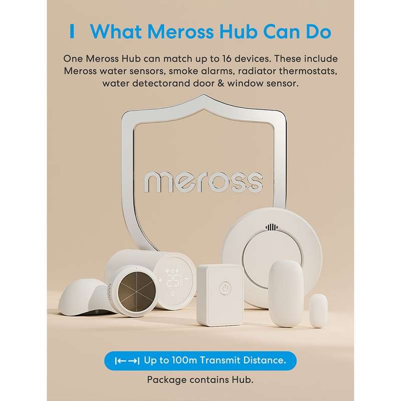Meross Smart Door and Window Sensor - Works with Apple HomeKit / Amazon Alexa and SmartThings (WI...