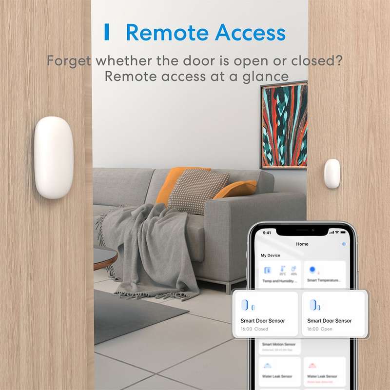 Meross Smart Door and Window Sensor - works with Apple HomeKit / Amazon Alexa and SmartThings (EX...